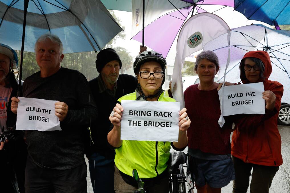 Cyclists and residents near the site of the Mt Ousley interchange are unhappy with the decision to remove a pedestrian bridge from the plans. Picture by Anna Warr