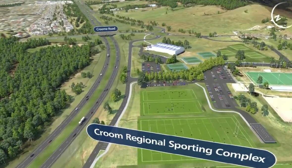 Changes: Work is continuing on the Croom Regional Sporting Complex, with new access roads being put in place this month. Picture: Transport for NSW