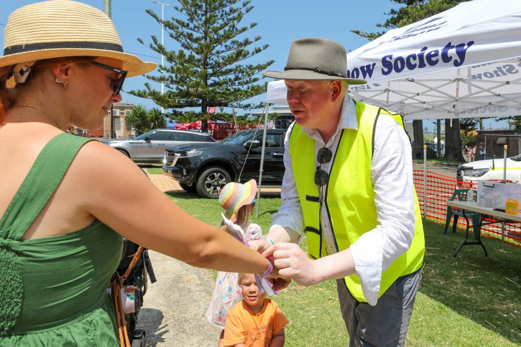 Gareth Ward was out meeting voters during the recent Kiama Show - the incumbent has announced his plans to run in the March election. Picture by Adam McLean