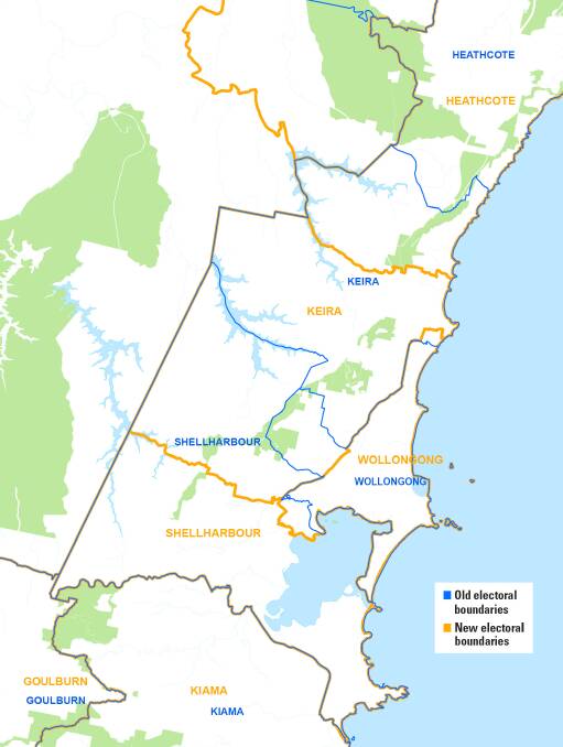 New borders: The boundaries of the Illawarra electorates will all change under a proposed redistribution by the NSW Electoral Commission.