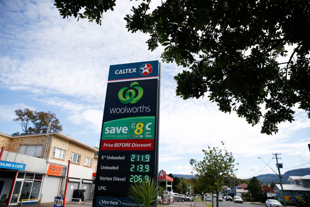 Expensive: Petrol prices for regular unleaded at every service station in the Illawarra have shot past $2 a litre. Picture: Anna Warr