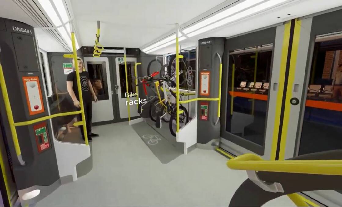 The new trains will feature bike racks in some carriages with priority seating for disabled people at the other end.
