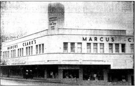 The facade of the Marcus Clark department store was updated in the 1950s