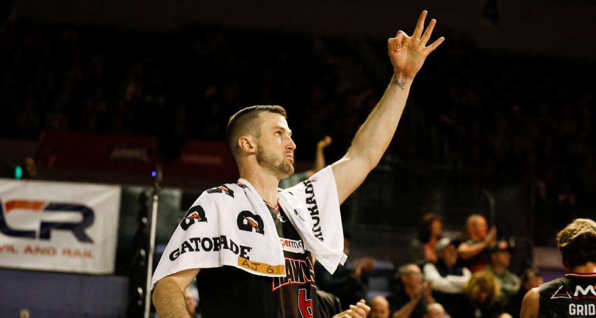 LOOKING FORWARD: AJ Ogilvy is proud to be the Illawarra Hawks captain again this season. Picture: Anna Warr