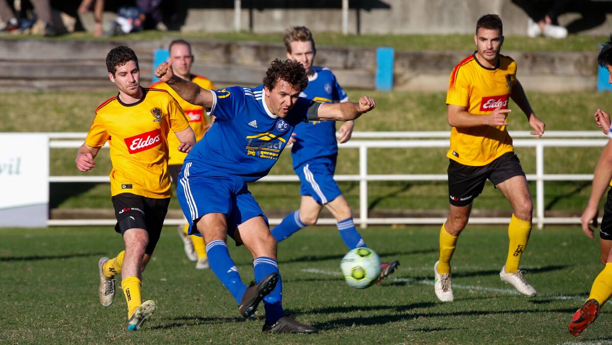 Evergreen striker Ben McDonald will again be crucial to Bulli's fortunes in 2024. Picture by Anna Warr