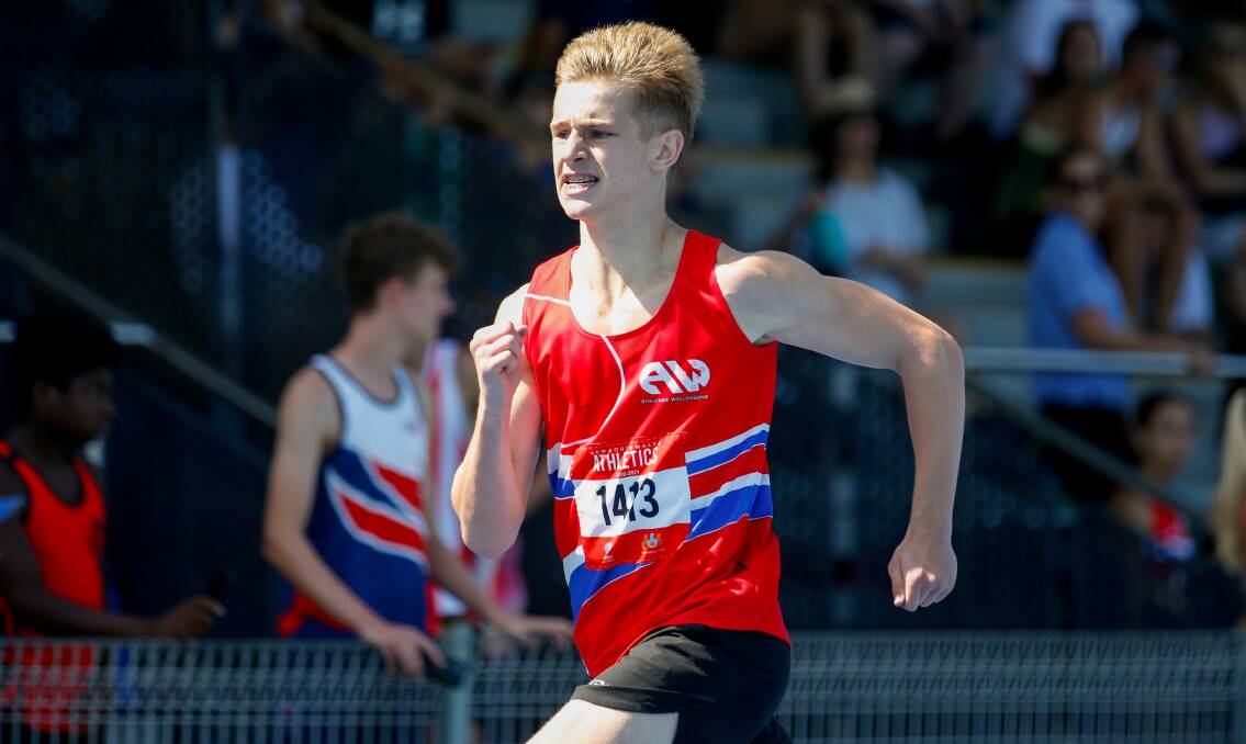 MOVING FORWARD: Local Lucas Campbell competing at the Illawarra Track Challenge on Saturday. Picture: Anna Warr