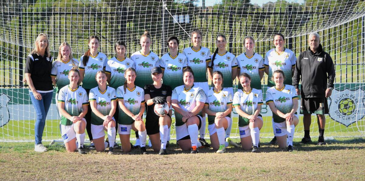 DELIGHT: Albion Park's women's players and coaching staff. Picture: Kiah Hufton