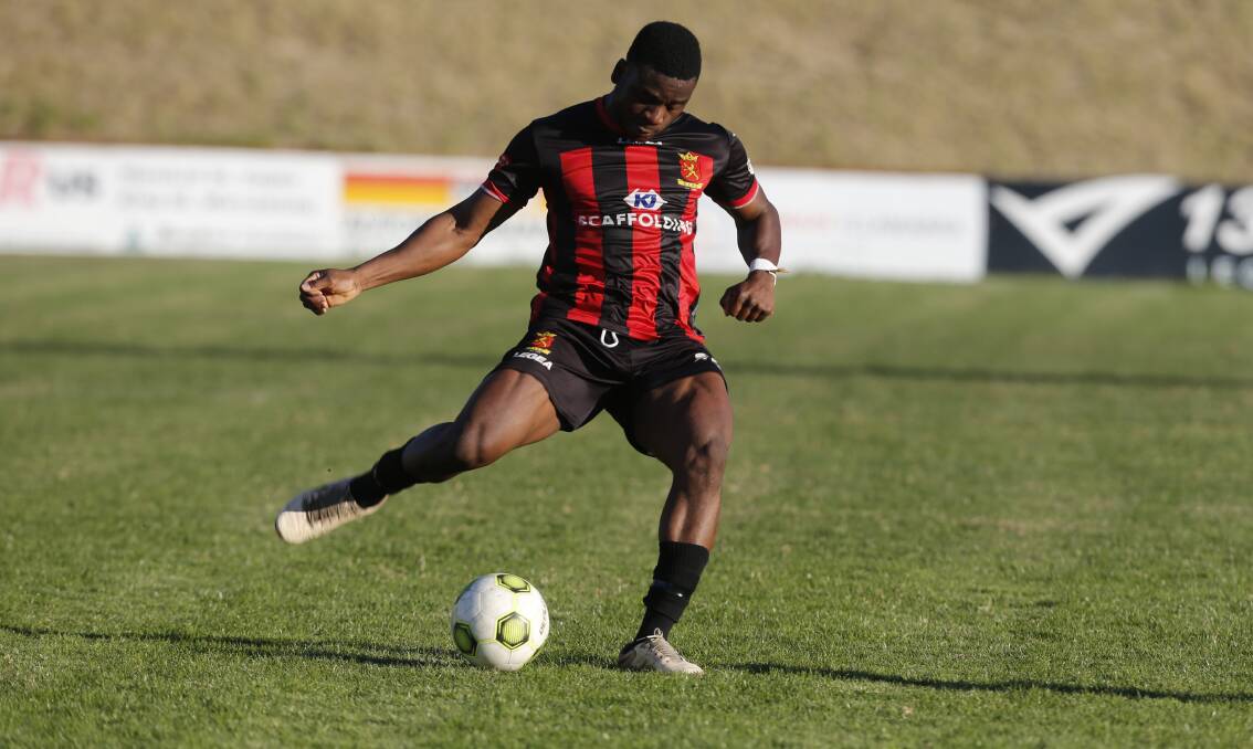 Former Coniston defender Ekoue D'Almeida has been in great form for Cringila in 2023. Picture by Robert Peet