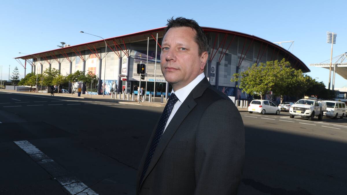 Wollongong MP Paul Scully outside the WEC. Picture: Robert Peet