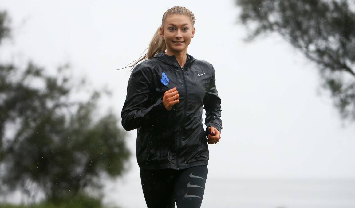 ON TRACK: Jessica Hull practises during a return home to the Illawarra earlier this year. Picture: Sylvia Liber