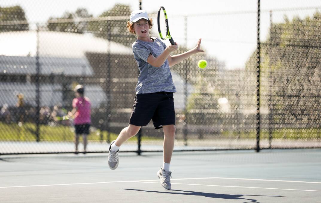 GREEN LIGHT: Tennis players of all ages will be allowed to continue playing singles match or one-on-one training lessons. Picture: Anna Warr