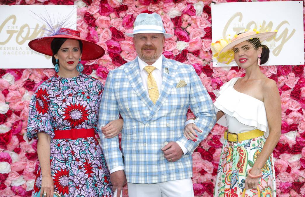 Last year's Fashions on the Field winners (from left) Sally Martin, Jason Crockett and Erin Smith. Picture by Adam McLean