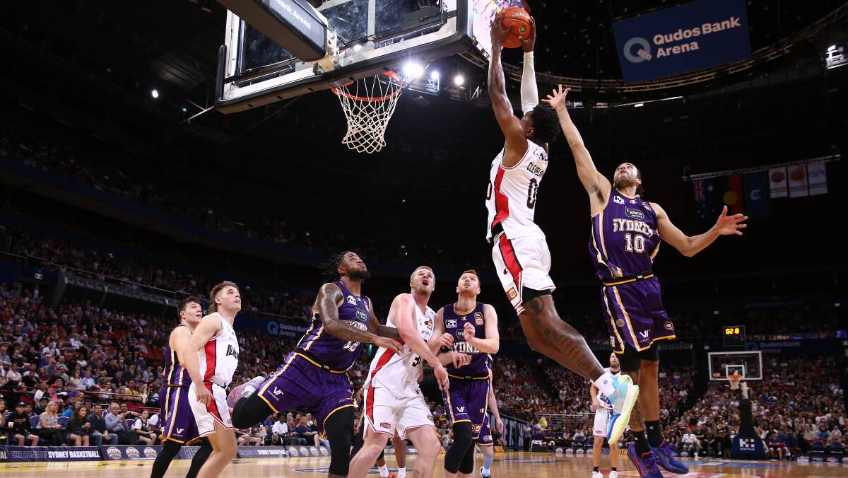 RISING HIGH: Illawarra's Antonius Cleveland drives towards the basket during Sunday's win over the Kings. Picture: Jason McCawley/Getty Images