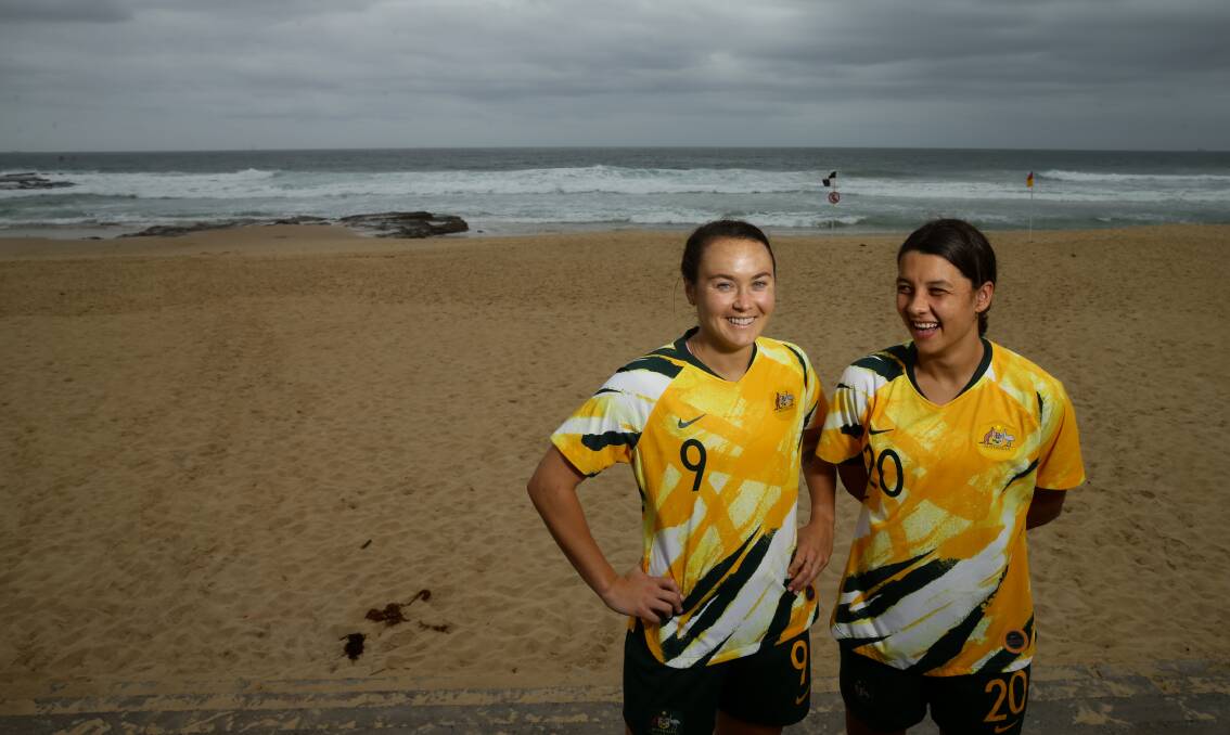 LEADERS: Illawarra talent Caitlin Foord and Matildas captain Sam Kerr will be the faces of Australia's FIFA Women's World Cup campaign in 2023. Picture: Jonathan Carroll