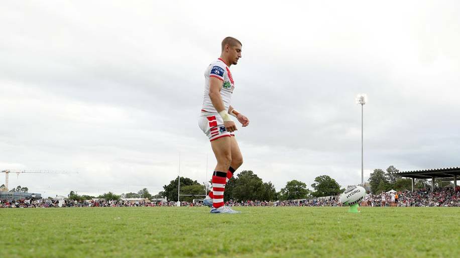 Zac Lomax was the standout in the Dragons trial victory over Newcastle in Maitland last weekend. Picture: NRL Photos