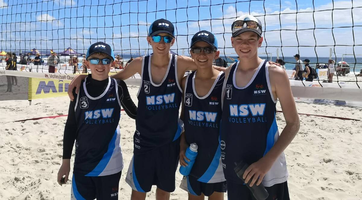 SILVER LINING: Woonona's Adax Brienen (second from left) with his NSW teammates Lucas Fletcher, Asher Gill and Killian Donovan. Picture: Julee Brienen