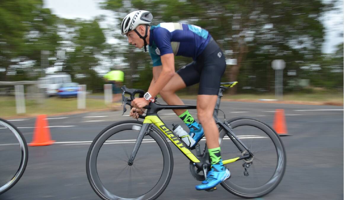 LOOKING FORWARD: Nowra's Brooklyn Henry has been rewarded for his dedication to triathlon.
