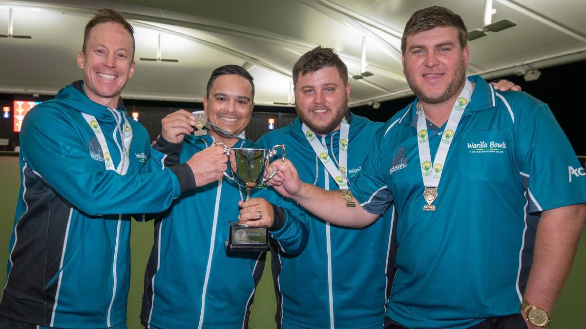Champs: Warilla's Brendan Aquilina, Jamie Turner, Aaron Teys and Corey Wedlock won the Australian Fours title in 2021.