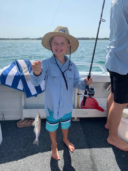GREAT CATCH: Jackson Cole with a nice estuary whiting.