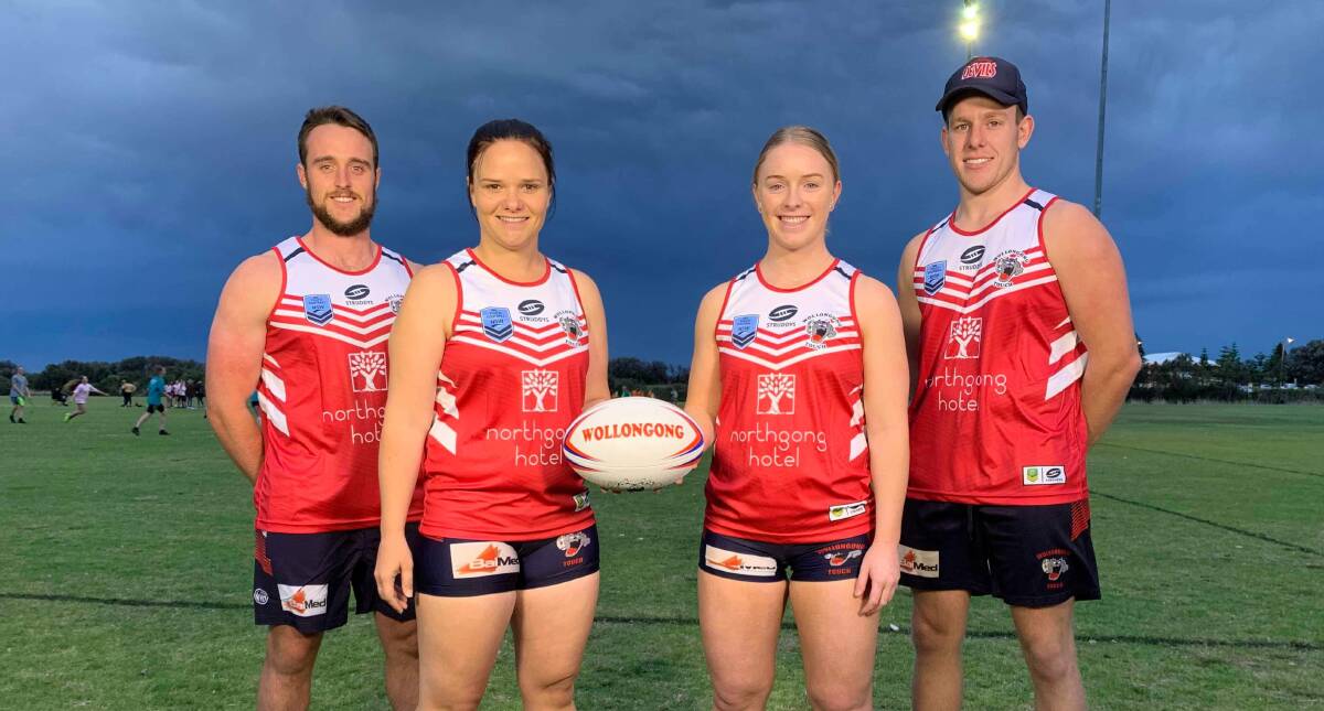 Liam Richardson, Lauren Rynehart, Emily Burke and Jack Bush will represent Wollongong Devils at the NSW Touch Football's Country Championships this weekend.