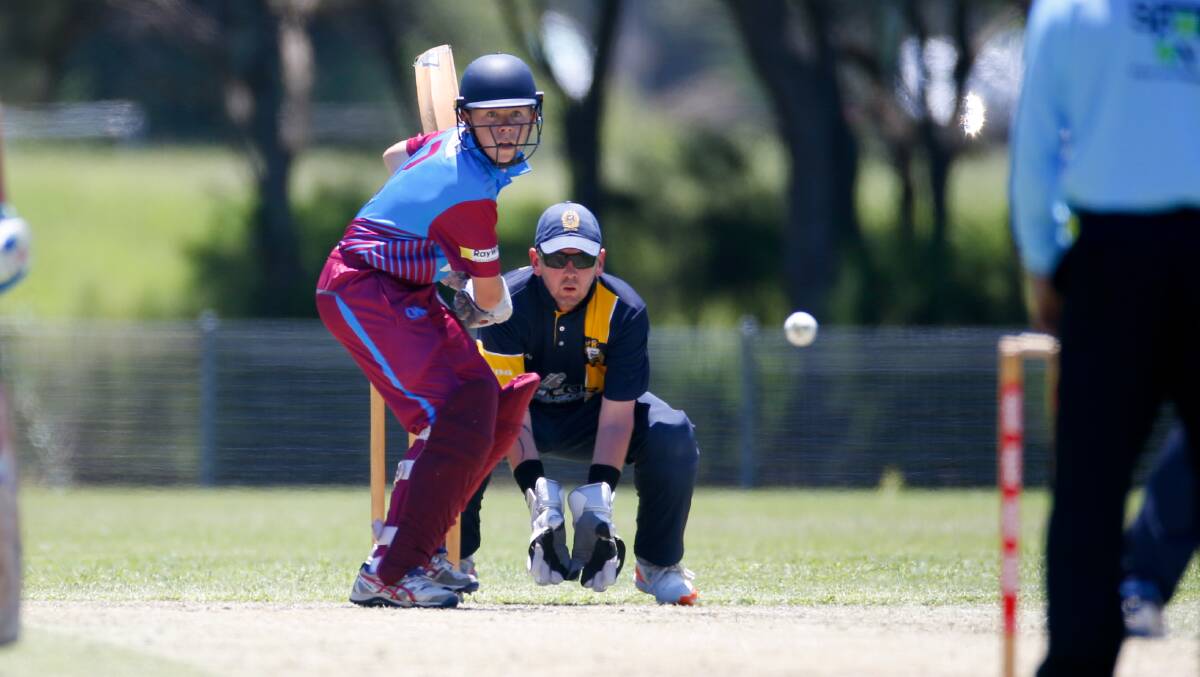 Jake Monie keeps his eyes on the ball during a Twenty20 game last year. Picture by Anna Warr