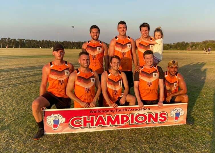 The Helensburgh Tigers took home the men's premier league title. Picture: Wollongong Touch Football Assocation.