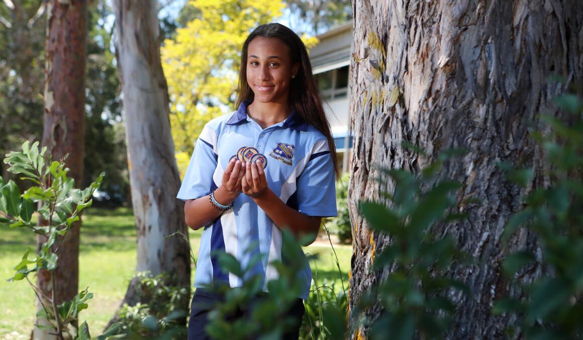 HUNGRY TO WIN: Warilla teenager Chelsea Ezeoke has tasted more success at the Australian All Schools Athletics Championships. Picture: Sylvia Liber