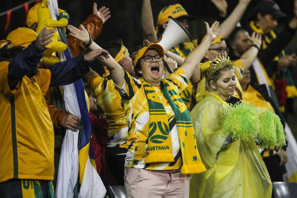 DELIGHT: Aussie fans will be sure to turn out in numbers to support the Matildas. Picture: Simon Bennett