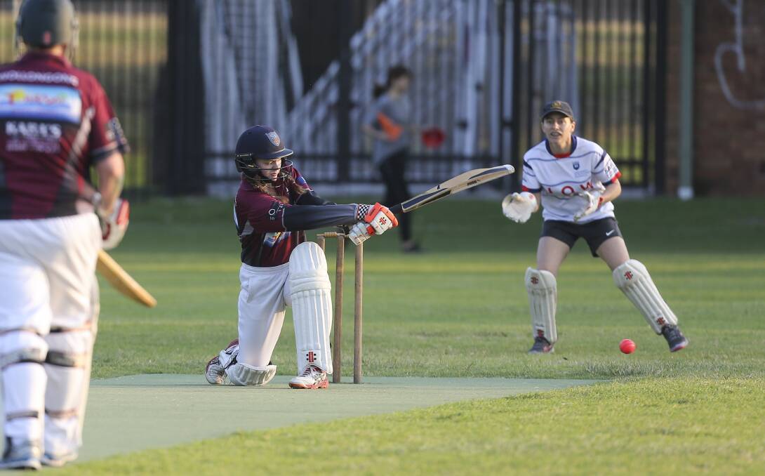 ON THE MARK: Madison Greenhalgh bats for Wollongong during an Illawarra women's Twenty20 game in 2019. Picture: Anna Warr