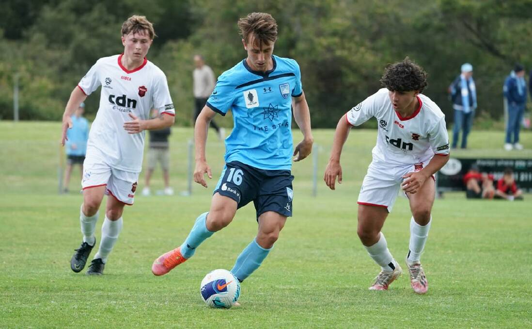 Sydney FC's Joel King in action against the Wolves youth grade side on Saturday. Picture: Jaime Castenada
