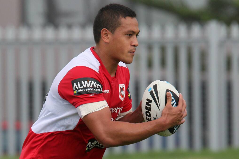 STRONG: Chase Stanley during his NRL days with the Dragons. Picture: Greg Totman