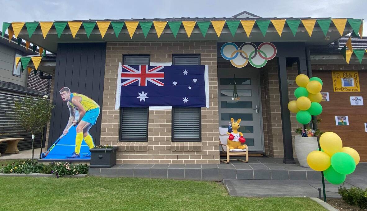 PROUD: Jennifer Govers has decorated her home to support her son, Kookarburras star Blake Govers during the Olympics. Picture: Amy Peace