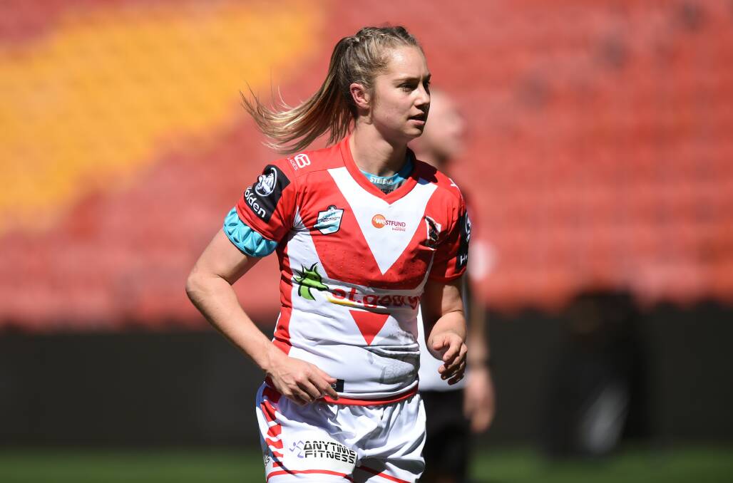 TAKING CHARGE: Dragons captain Kezie Apps says it feels "unreal" to lead her team into Sunday's NRLW grand final. Picture: Scott Davis/NRL Imagery 