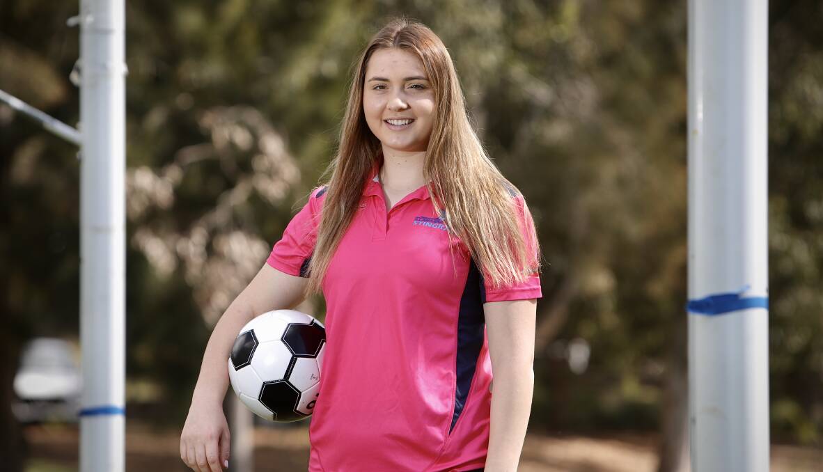 TICKLED PINK: Leia Varley, 18, has found herself a new home in Wollongong, playing for the Illawarra Stingrays. Picture: Adam McLean