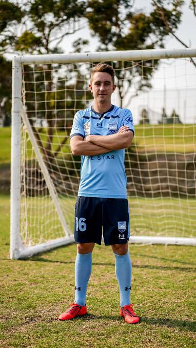 Joel King is stoked to stay with the sky blues. Picture: Sophian Ferey