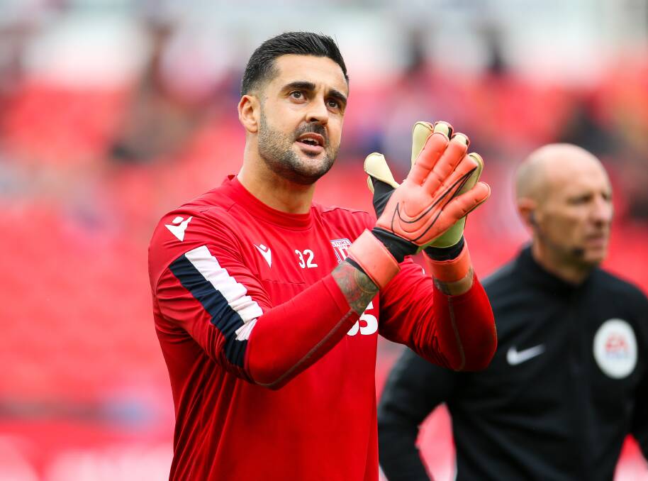 LOOKING FORWARD: Adam Federici thanks the Stoke City fans at Bet365 Stadium. Picture: Barrington Coombs/EMPICS/PA Images via Getty Images