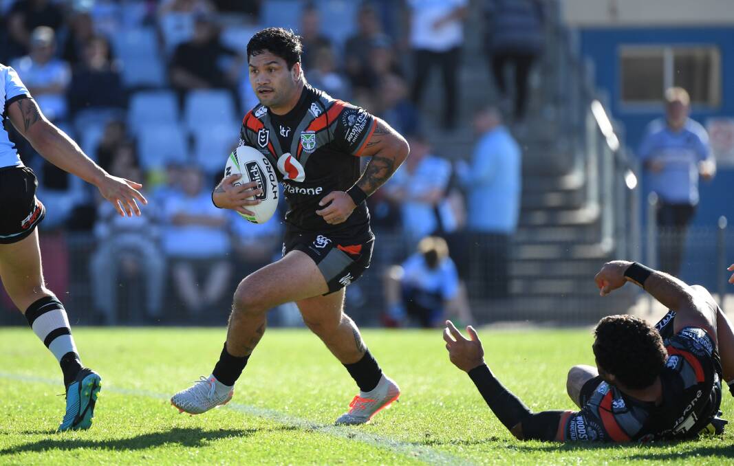RECRUIT: Issac Luke finds some space for the New Zealand Warriors. Picture: Grant Trouville/NRL Imagery 