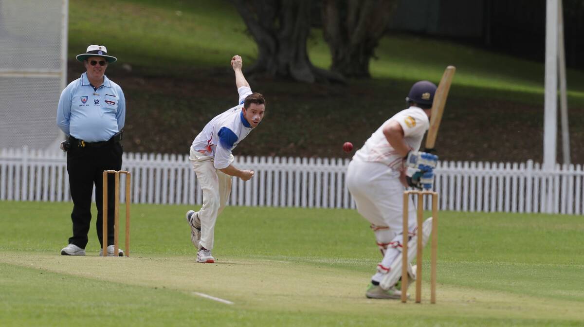 TOUGH SLOG: Alex Jenkins sends one down for Wests on Saturday. Picture: Robert Peet