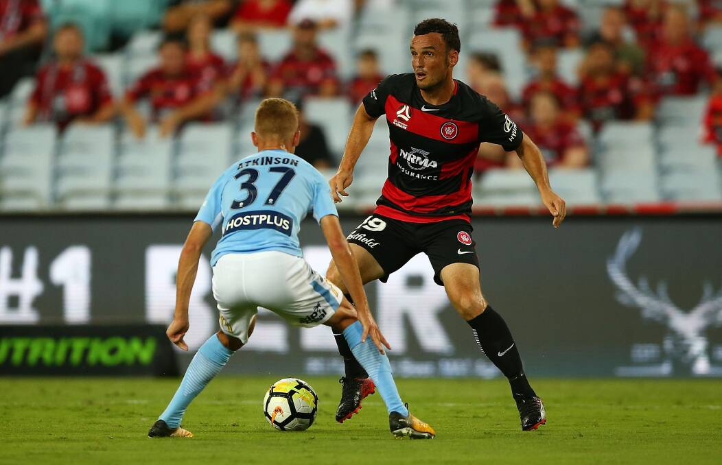 FAREWELL: Mark Bridge in action for the Western Sydney Wanderers. Picture: Matt Blyth/Getty Images