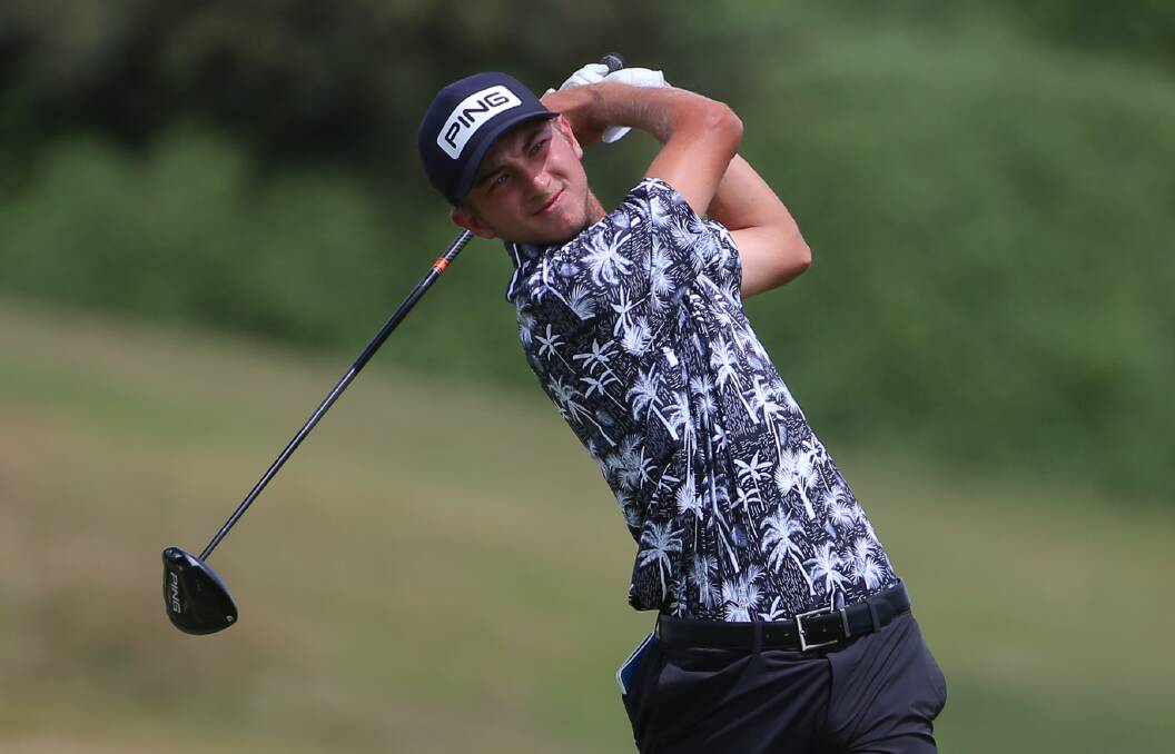 FORWARD THINKING: Western Australian talent Joshua Greer was in electric form during day two of the NSW Amateur Championships. Picture: David Tease/Golf NSW