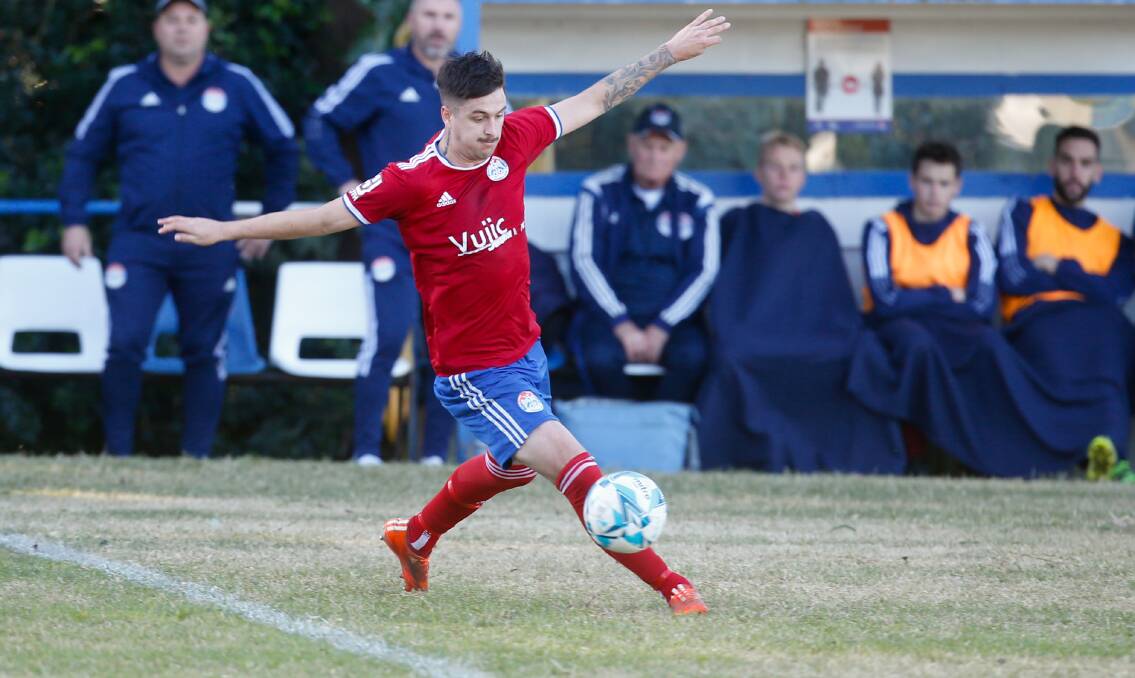 Cameron Morgan scored Albion Park's opening goal on Saturday against Corrimal. Picture by Anna Warr