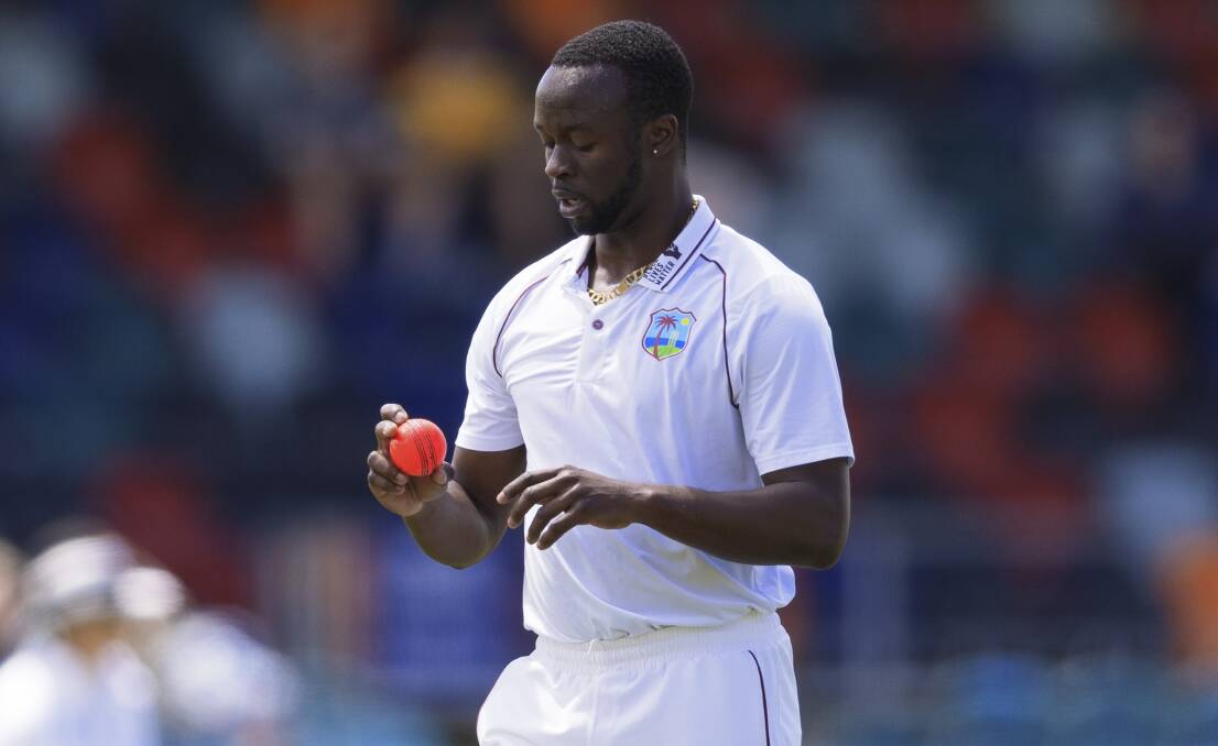 Veteran quick Kemar Roach is set to lead the Windies' bowling attack in Perth. Picture by Keegan Carroll