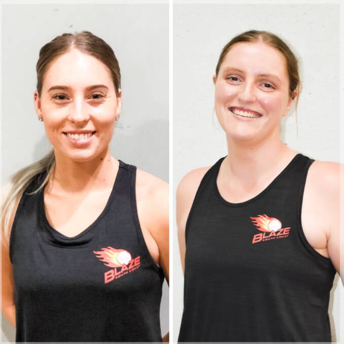 WORKING TOGETHER: Illawarra's Chelsea Bolton (left) and Te-Arn Bradley can't wait to represent the South Coast Blaze this year. Picture: South Coast Blaze