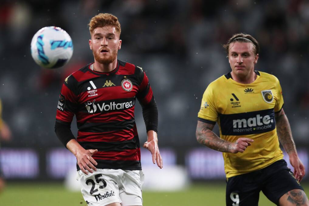 MOVING FORWARD: Phillip Cancar keeps his eyes on the ball during a recent game for the Western Sydney Wanderers. Picture: Matt King/Getty Images