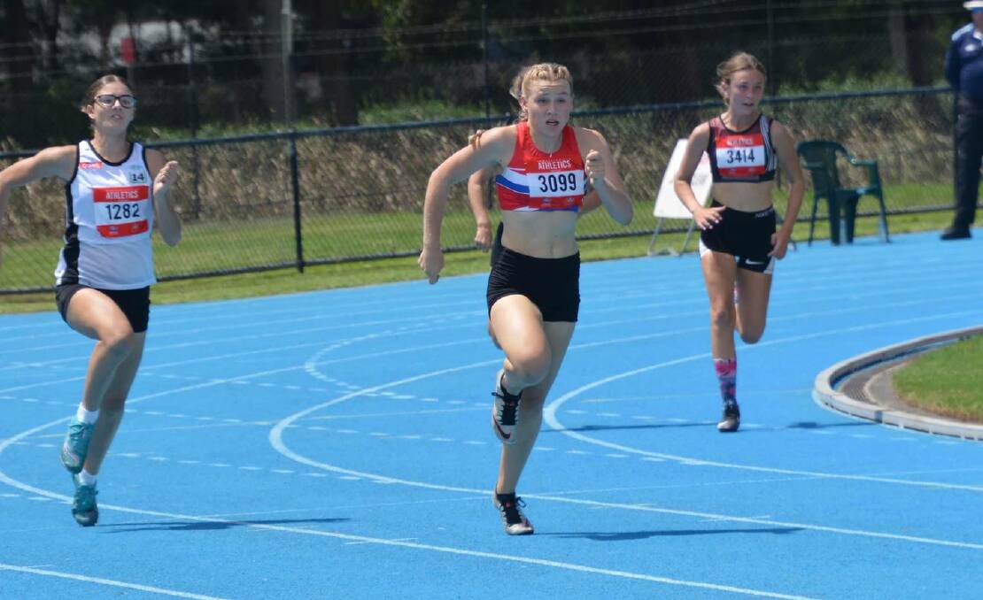 Keira Rejske holds the title of the club's "Top Turkey". Picture: Dave Tarbottom, Athletics NSW