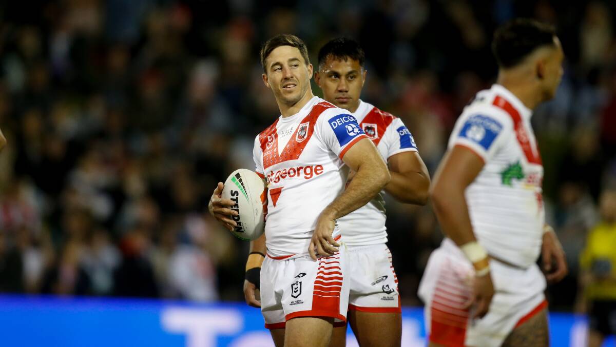 Coach Shane Flanagan has further ensured Dragons fans that Ben Hunt will remain with St George Illawarra next year. Picture by Anna Warr
