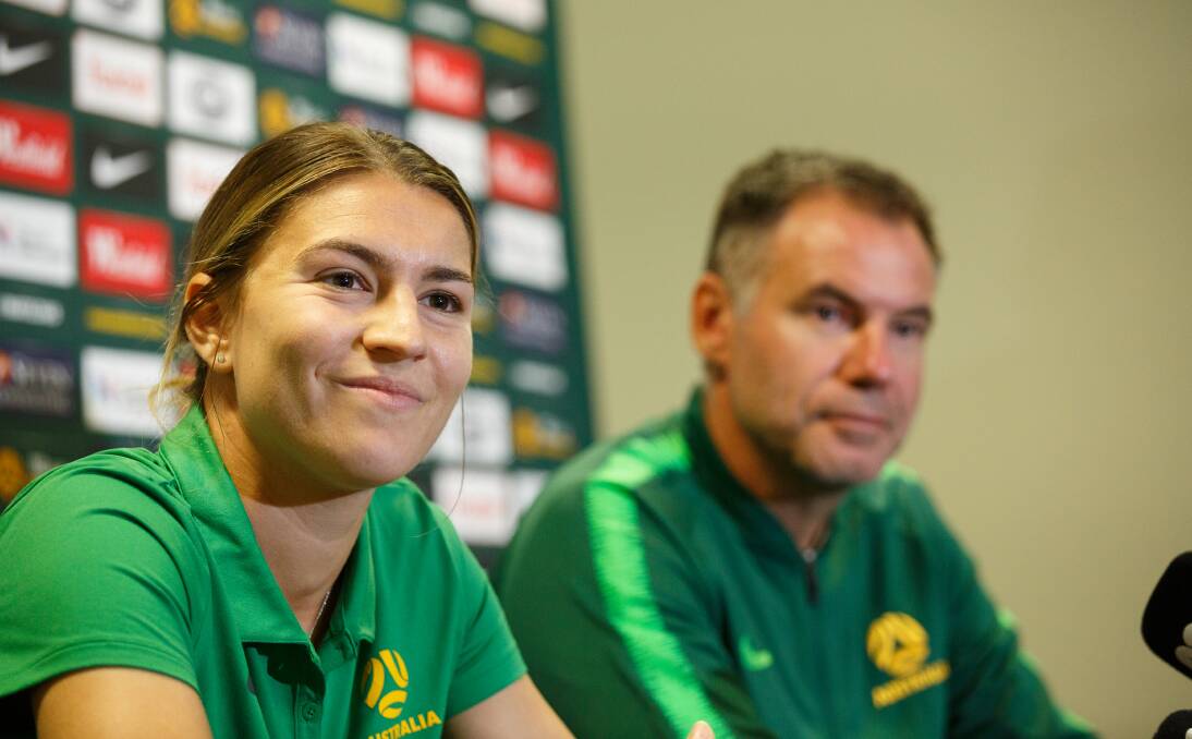 ROLE MODEL: Varley has ambitions of playing for the Matildas like Steph Catley, who she trained with at Melbourne City. Picture: Max Mason-Hubers