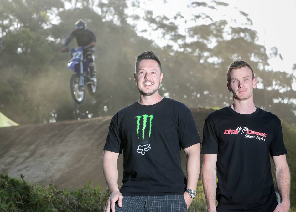READY: Andrew Ihnat and Jason Flanagan are pumped about Wollongong Motorcycle Club's upcoming Two-Stroke Cup. Picture: Adam McLean