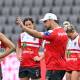 DRIVEN: Dragons NRLW coach Jamie Soward lays down the law to his players during a training session last season. Picture: Bradley Kanaris/Getty
