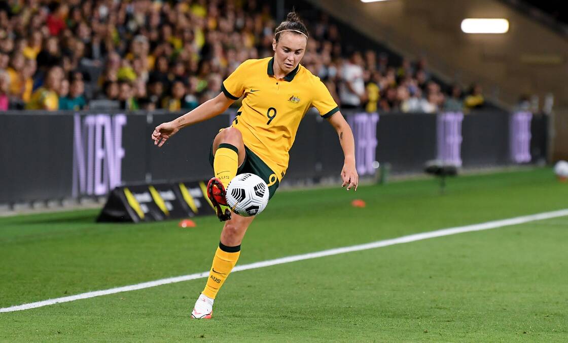 IN CONTROL: Caitlin Foord in action against Brazil last month. Picture: Steven Markham/Speed Media/Icon Sportswire via Getty Images